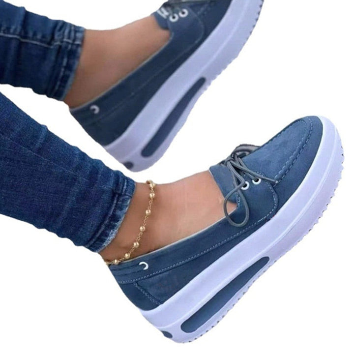Stijlvolle comfortabele dames sneakers, verkrijgbaar in zwart, blauw, roze en geel, veelzijdig voor elke casual outfit.