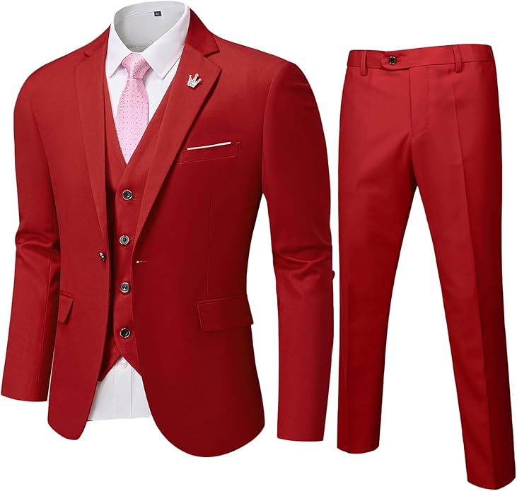 Comfortabel polyester herenpak Ralph, tweedelig, voor een soepele, elegante en professionele look.