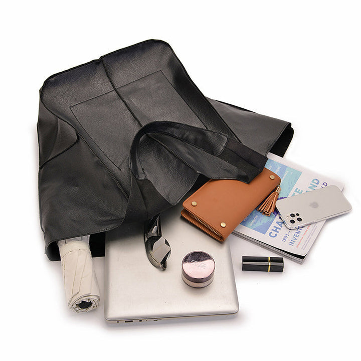 Extra grote elegante leren weekendtas met modern design in veelzijdige kleuren, perfecte dames tas.