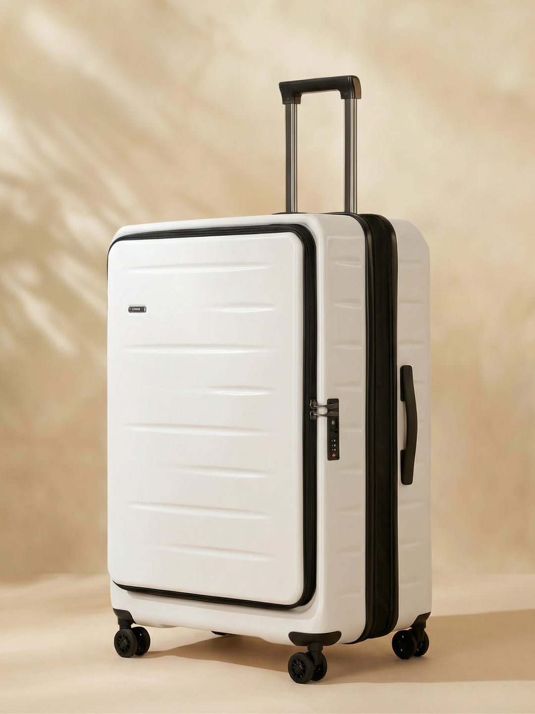Uitbreidbare harde kofferset met handige voorklep & veilig TSA-slot, perfect voor reizen en vakantie.