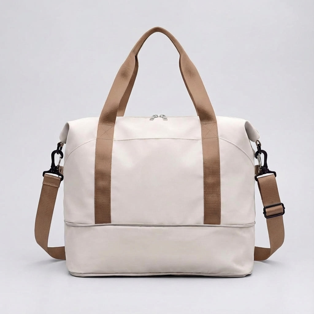 Grote TravelNest weekendtas, uitbreidbaar en waterdicht. Perfect als flexibele reistas voor korte trips en reizen.