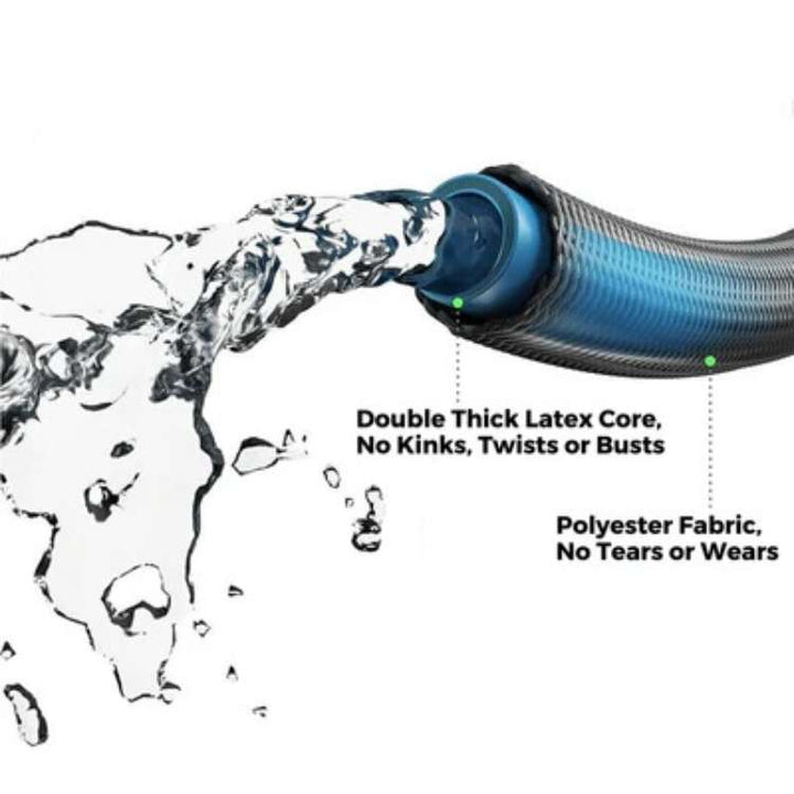 Tuinslang 30m met sproeikop, klaar voor efficiënte irrigatie en water geven in de tuin.