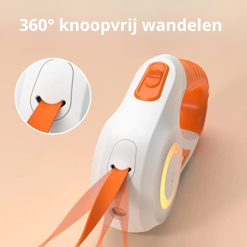 Productfoto van de uitschuifbare LED hondenriem, duurzaam accessoire voor veiligheid en controle.