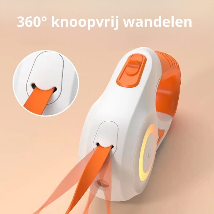 Productfoto van de uitschuifbare LED hondenriem, duurzaam accessoire voor veiligheid en controle.