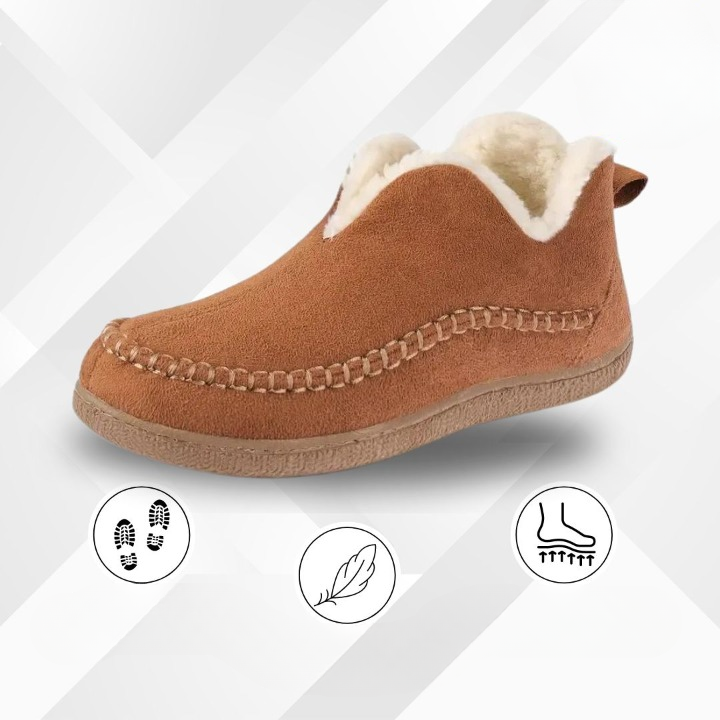 Ultrabequeme, antislip dameshuisschoenen met orthopedisch design en ademende zool voor comfort en veiligheid.