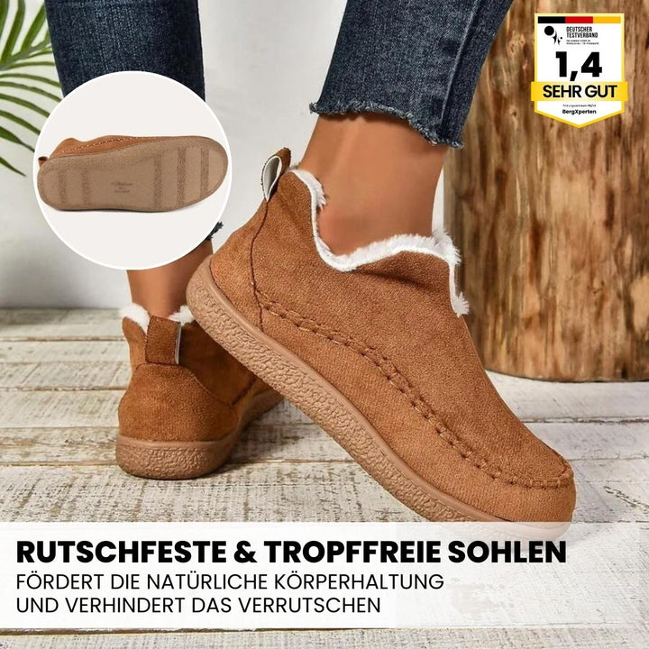 Ultrabequeme, antislip dameshuisschoenen met orthopedisch design en ademende zool voor comfort en veiligheid.
