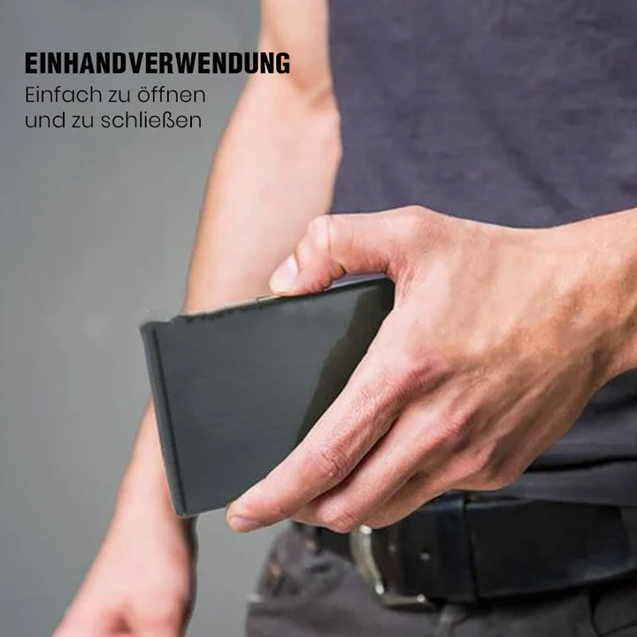 Ultradunne RFID-kaarthouder, diefstalbeveiliging, stijlvol ontwerp, roestvrij staal, plaats voor 6 kaarten, ideaal voor vrouwen