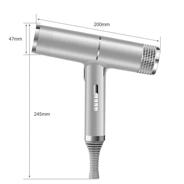 Ultralichte haardroger met 1100W; stijlvol, ergonomisch, in grijs, rood, zwart; voor snel, glanzend haar.