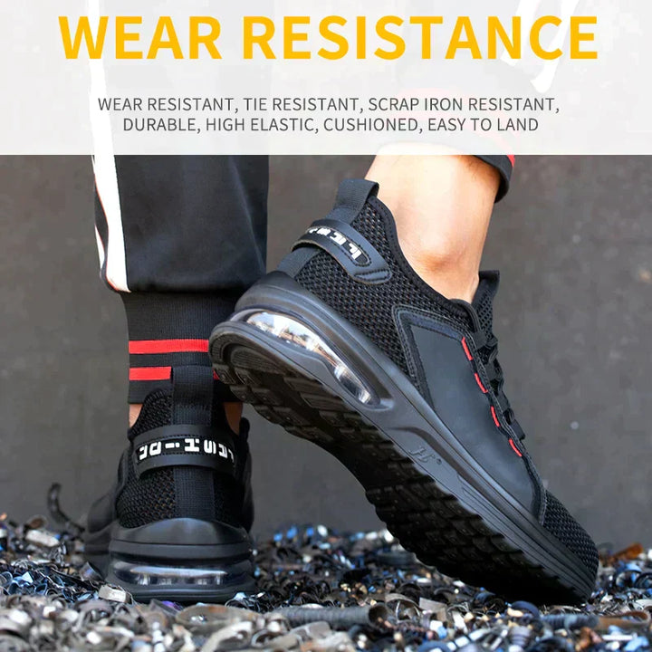 SteelFlex One: ademende unisex veiligheidsschoenen met stalen neus voor langdurig werkcomfort.