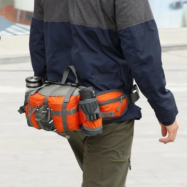 Travon outdoor heuptas met handige geïntegreerde flessenhouder; perfect voor hydratatie tijdens fietsen of wandelen.