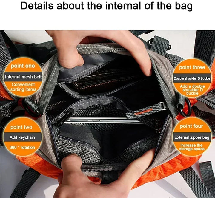 Comfortabele unisex heuptas van ultralicht, waterdicht materiaal; ideaal voor festivals en lange reizen.