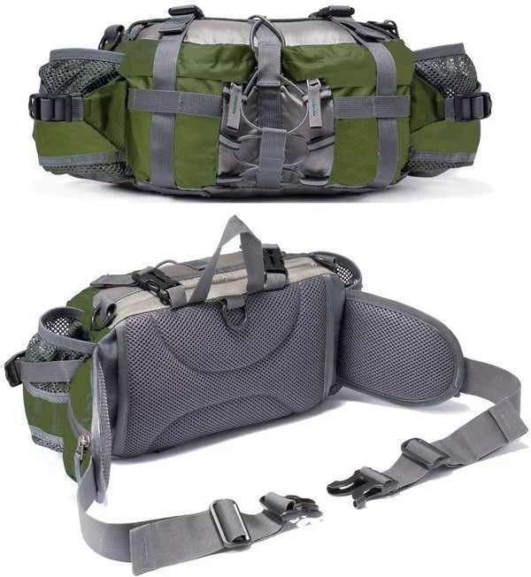 Vooraanzicht van de Travon ultralichte unisex heuptas; essentieel accessoire voor waterdichte opbergruimte outdoor.