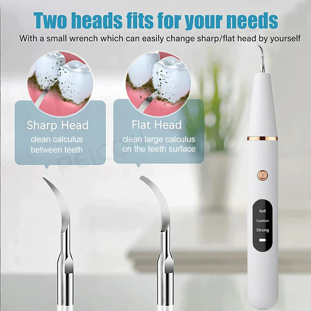SonicClean ultrasone gebitsreiniger met verschillende standen. Optimaal voor thuis tanden reinigen en mondverzorging.