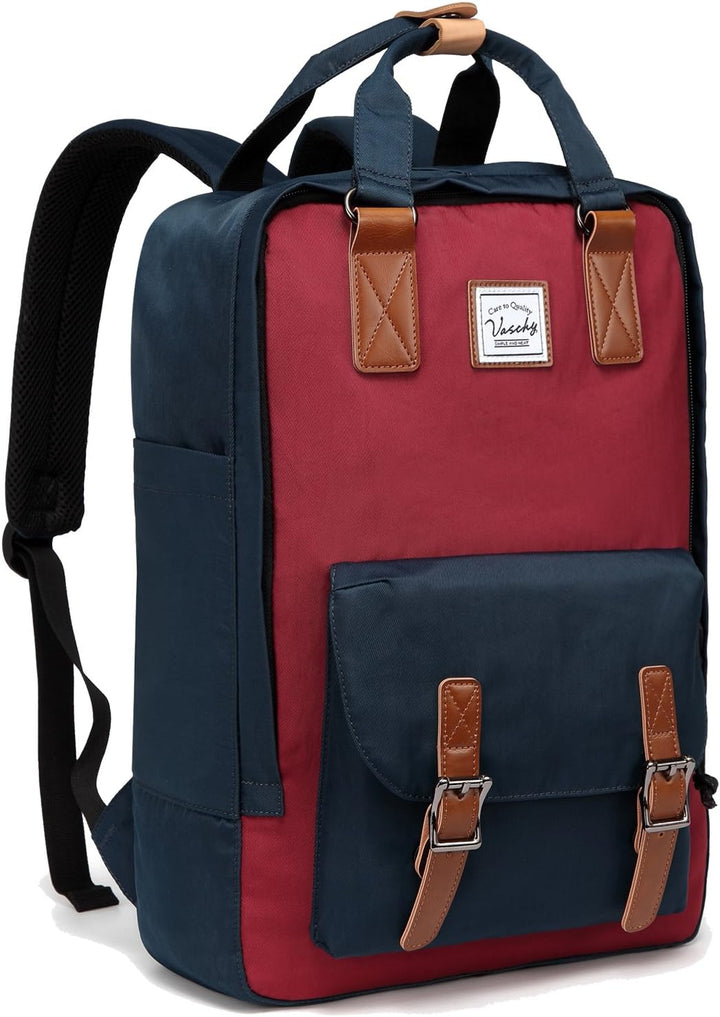UrbanEase 15.6" laptoprugzak, uniseks model met verstelbare banden, waterbestendig en vintage stijl.