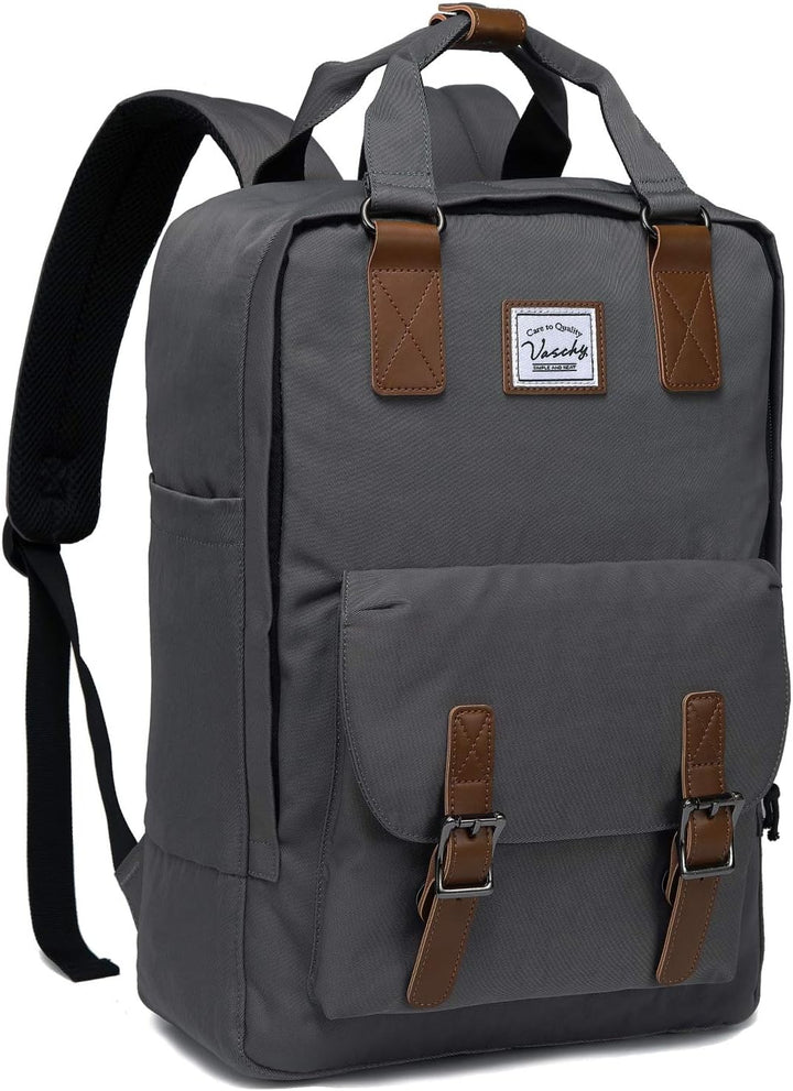 Duurzame waterbestendige UrbanEase laptoprugzak 15.6", uniseks vintage design, geschikt voor dagelijks gebruik.