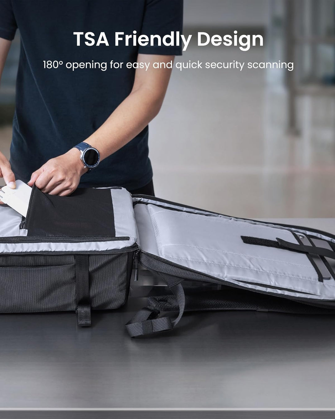 Compacte 38L rugzak, perfect als weekendtas of voor citytrips. Handig handbagage formaat met laptopvak.