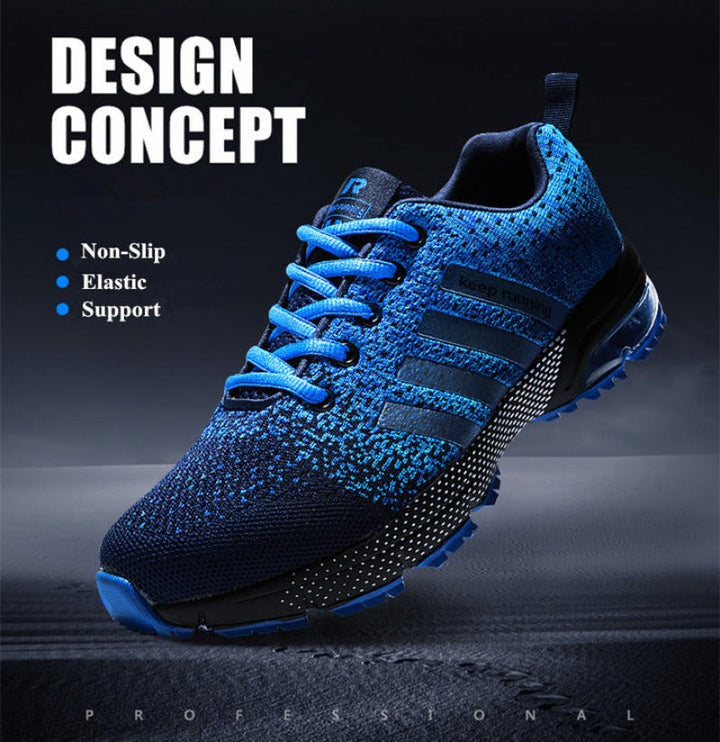 AeroFlex lichtgewicht sneakers met schokdempende zool. Biedt superieure voet ondersteuning en langdurig comfort.