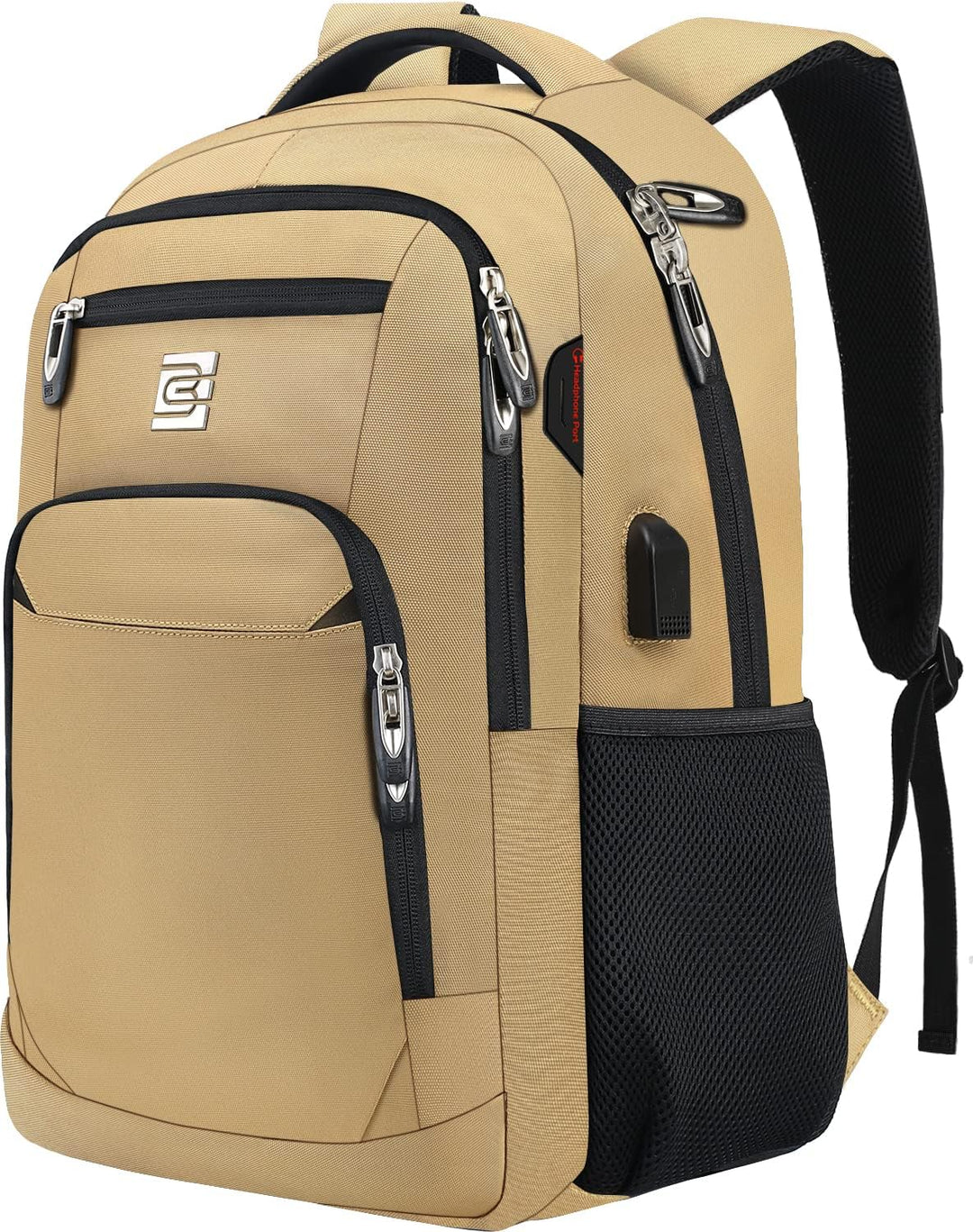 Unisex anti-diefstal laptoprugzak met USB oplaadpoort, ideaal voor reizen en werk.