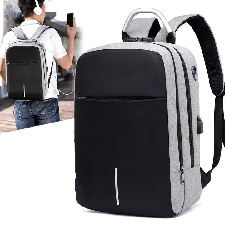 Unisex anti-diefstal rugzak SafeCarry met USB-oplaadpoort, ideaal voor veilig reizen en forenzen.