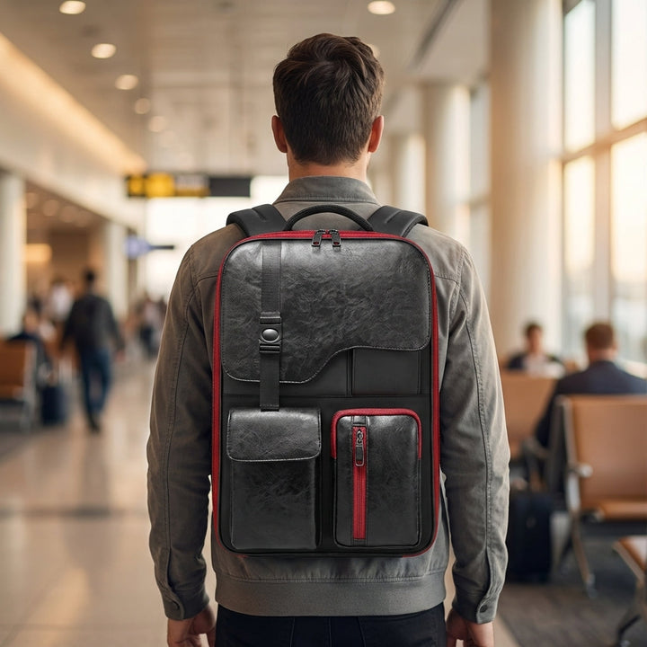 Unisex anti-diefstal zakelijke rugzak, uitbreidbaar, met laptopvak. Ideaal voor pendel en reizen.