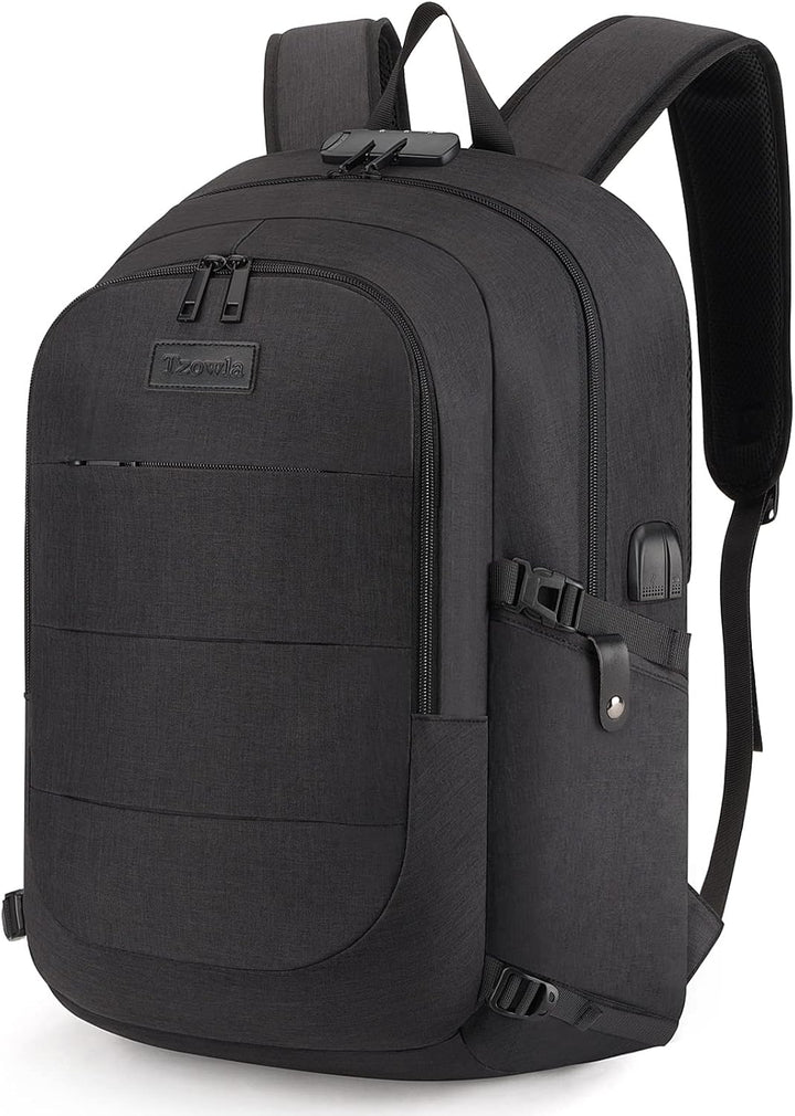 Unisex antidiefstal laptop rugzak met USB-poort, 30-50L. Ideaal voor veilig reizen.