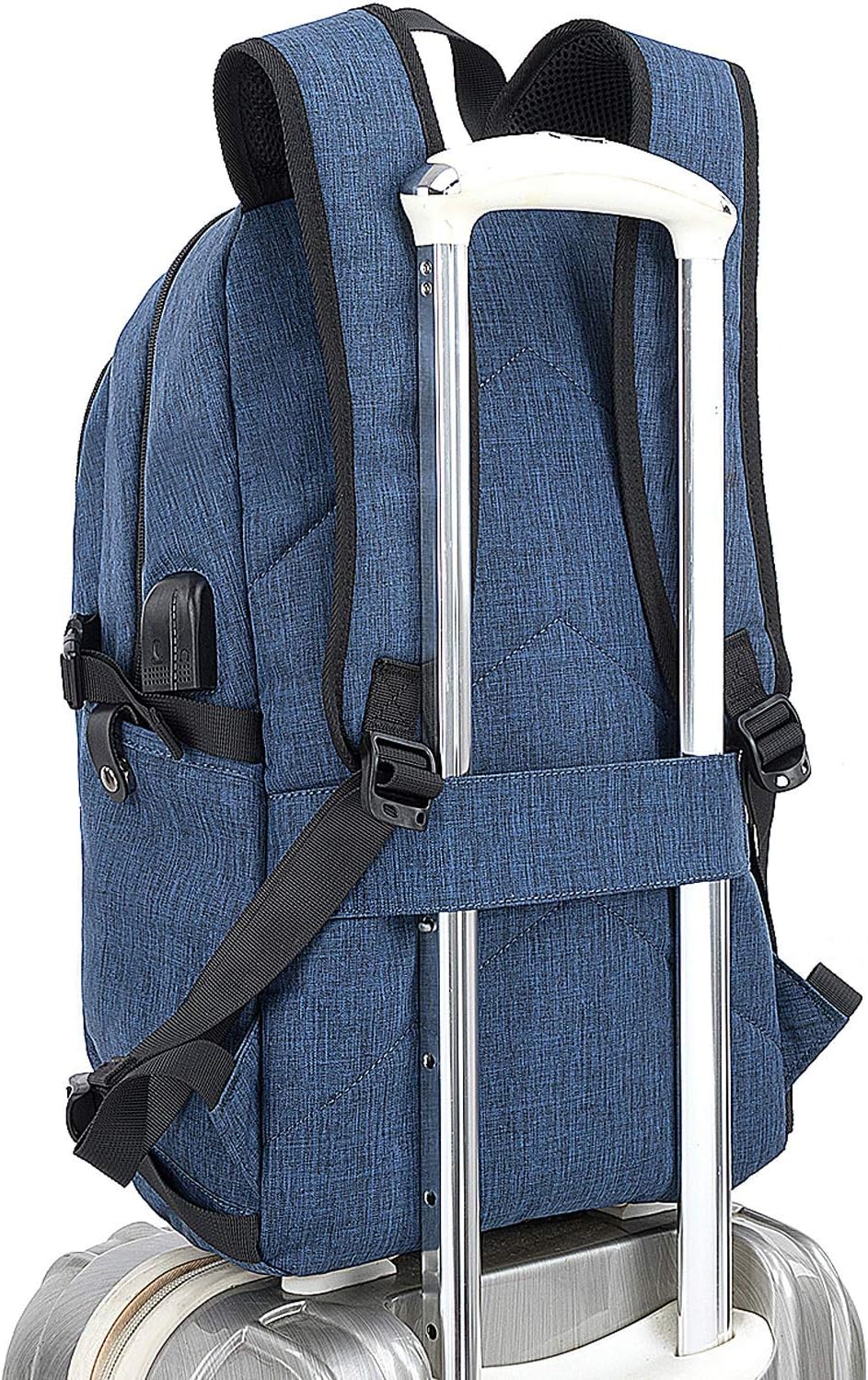Waterafstotende antidiefstal rugzak, unisex, 30-50L, met USB en comfortabele vulling.
