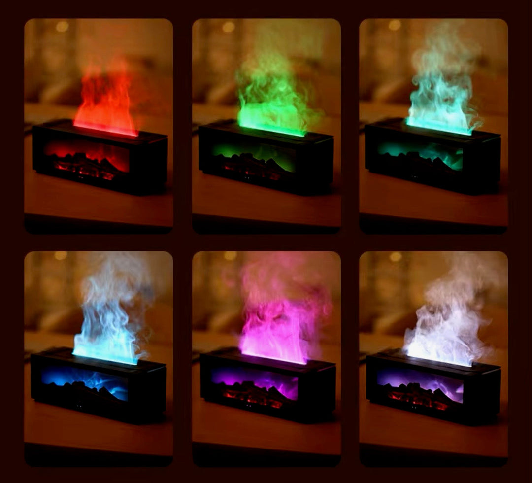 Aromatherapie diffuser met warm vlam effect. Brengt rust en een unieke sfeer in elke kamer, ideaal voor interieur.
