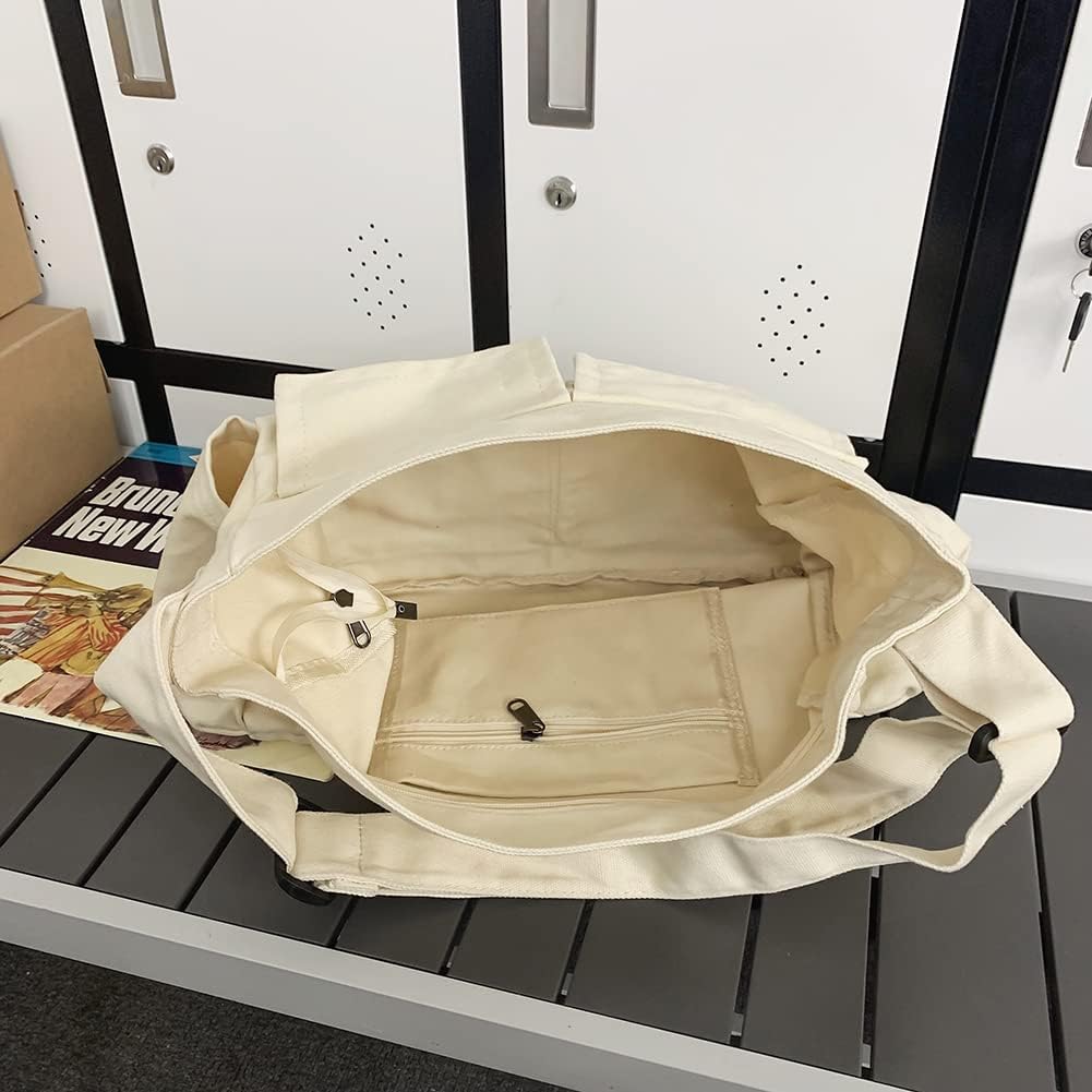 Stijlvolle canvas schoudertas, geschikt voor mannen en vrouwen. Ideale dagelijkse crossbody messenger tas.
