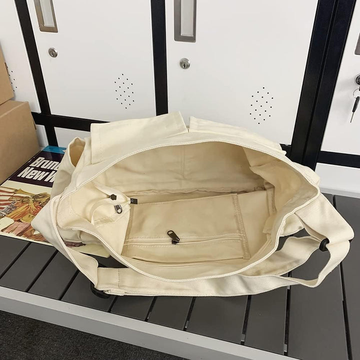 Stijlvolle canvas schoudertas, geschikt voor mannen en vrouwen. Ideale dagelijkse crossbody messenger tas.