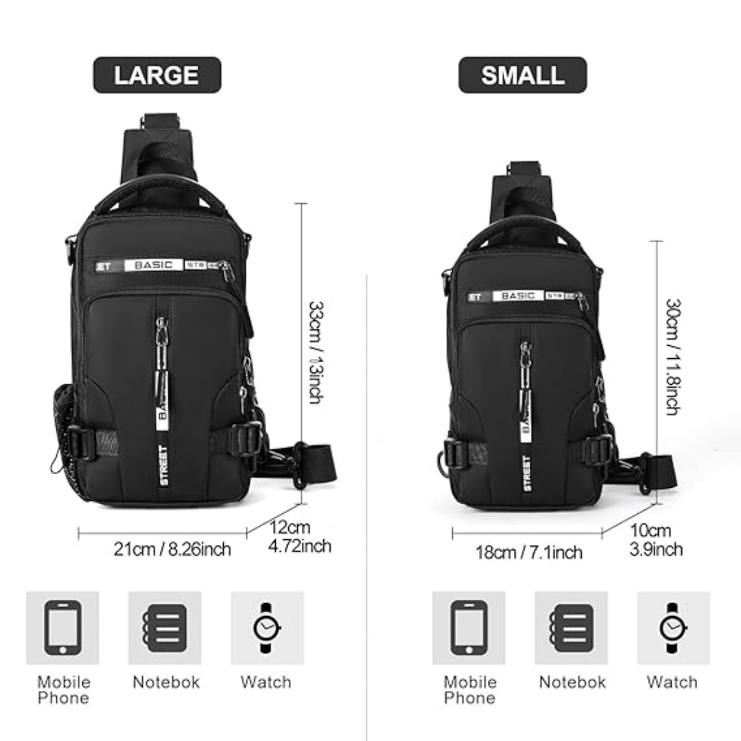 Compacte unisex schoudertas UrbanLite, waterafstotend en perfect voor een actieve levensstijl.