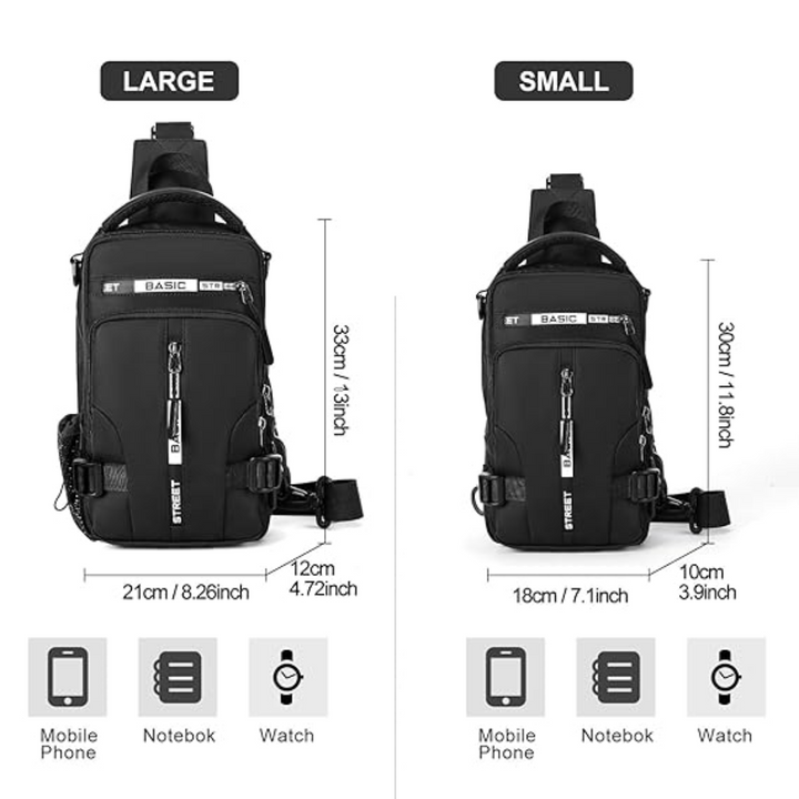 Compacte unisex schoudertas UrbanLite, waterafstotend en perfect voor een actieve levensstijl.
