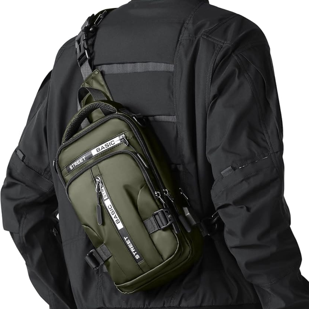 Stijlvolle UrbanLite sling rugzak, compact en veelzijdig voor dagelijkse benodigdheden en gadgets.