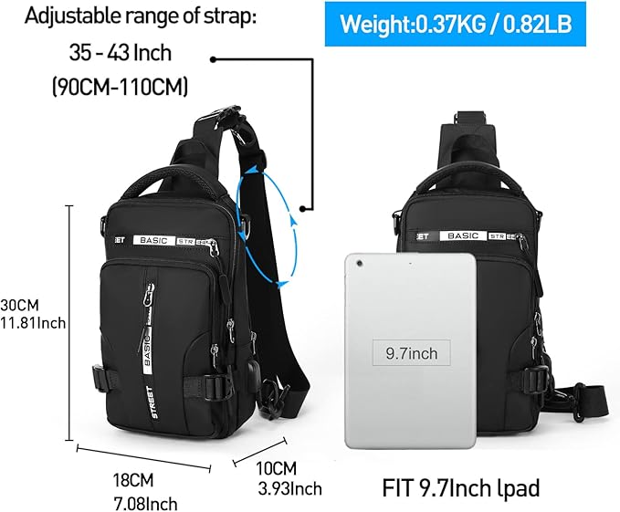 Unisex reistas UrbanLite: compacte sling rugzak met meerdere veilige vakken voor essentials.