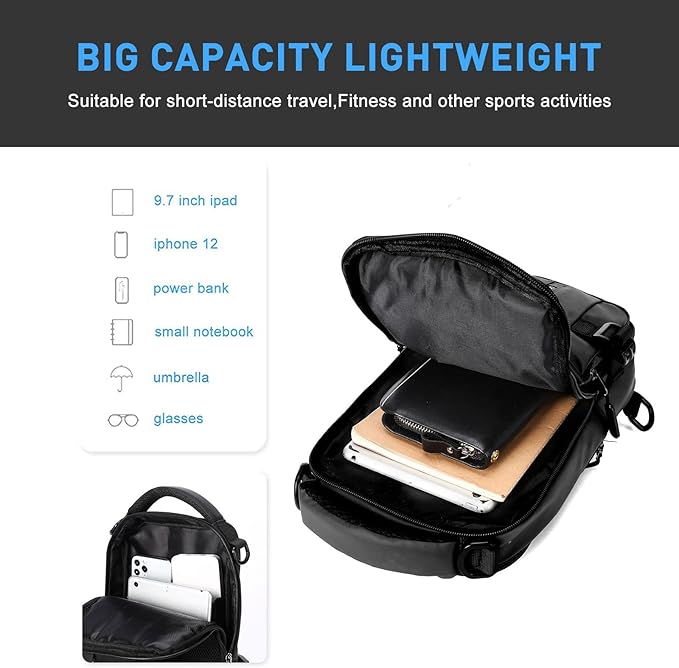 Crossbody schoudertas voor mannen en vrouwen, lichtgewicht, duurzaam en gemaakt van nylon.