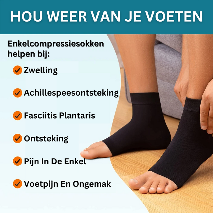 Unisex compressiekousen voor gezondheid en welzijn, verminderen zwelling, voetpijn en neuropathie. Comfortabel.