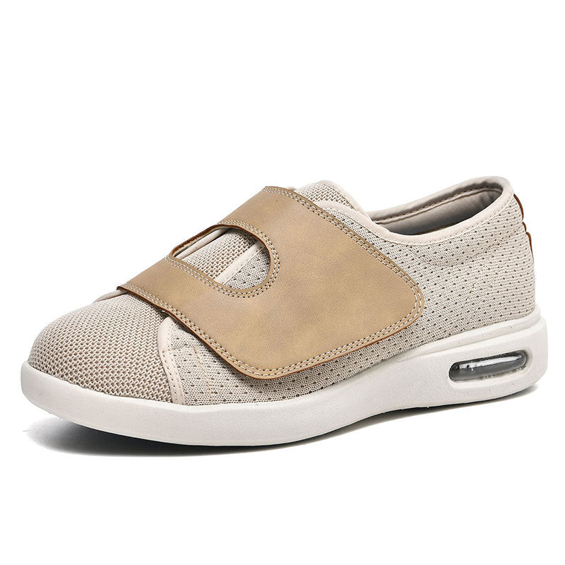 Comfortabele unisex diabetische wandelschoen met extra breedte, ondersteunend voor orthopedische behoeften.