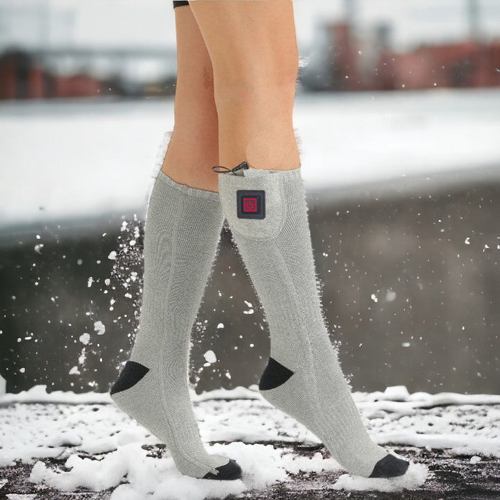 Unisex elektrisch verwarmde sokken met 3 standen voor ultiem warmtecomfort. Perfect voor koude voeten in de winter.