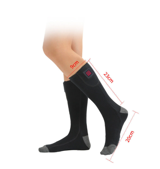 Comfortabele verwarmde sokken met 3 warmtestanden, geschikt als outdoor accessoire tegen de kou en voor warme voeten.