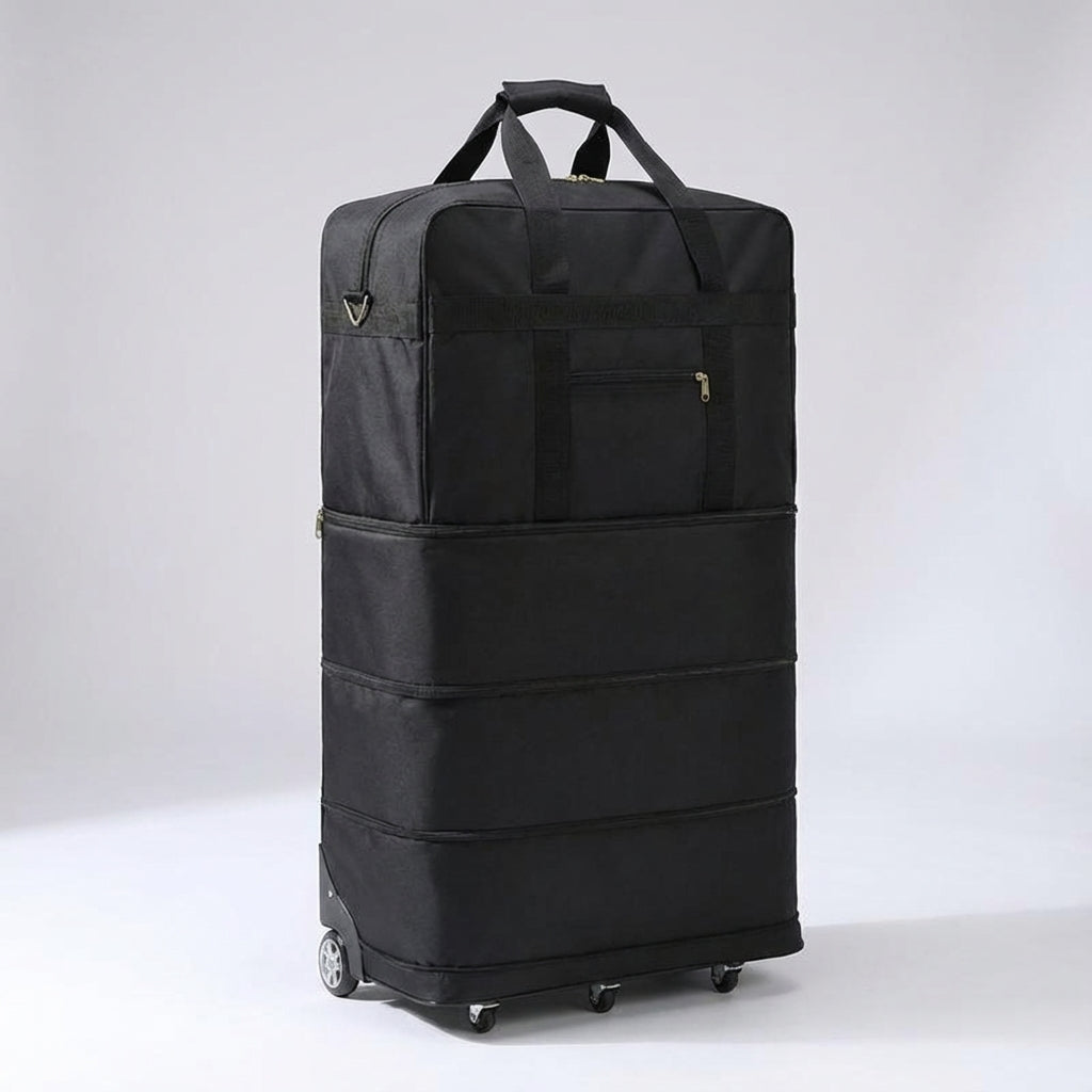 Stijlvolle ExpandRoll reistas, een veelzijdige opvouwbare trolley duffel met wielen voor elke reis. Unisex bagage.
