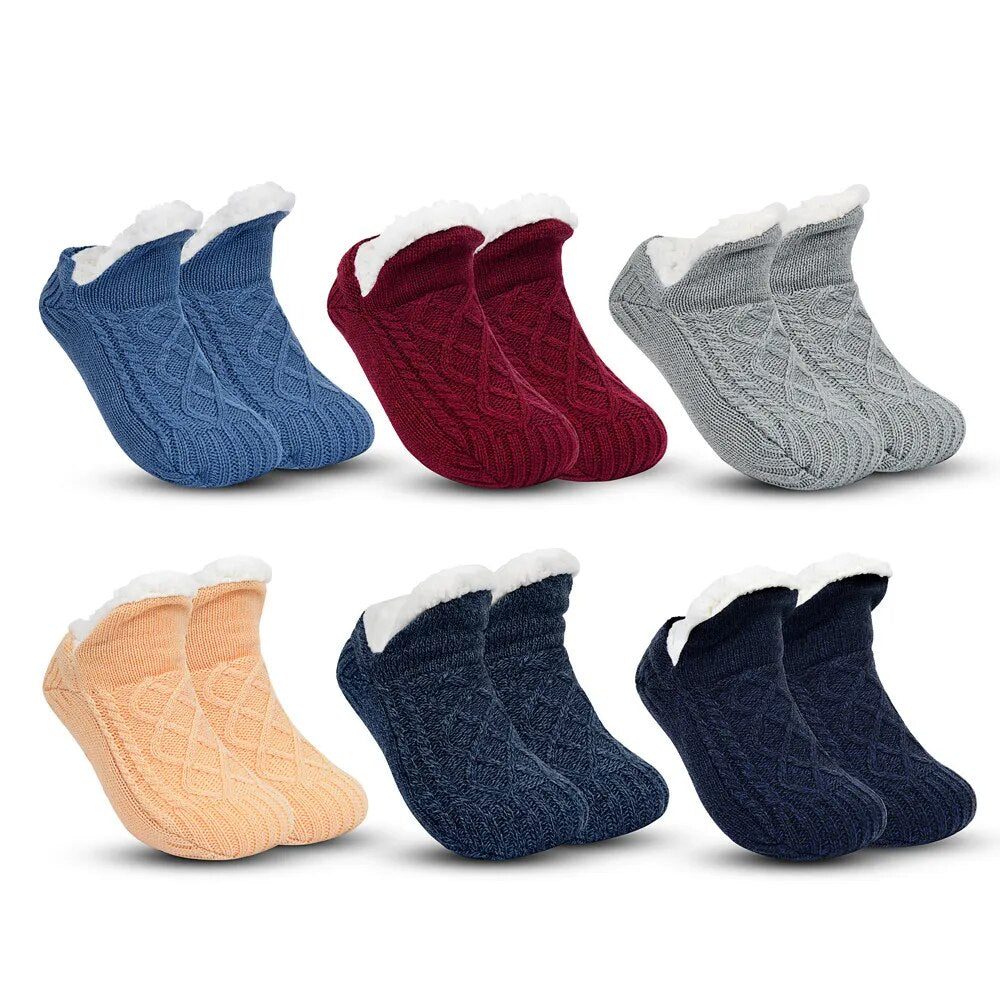 Unisex extra warme thermosokken, comfortabele huissokken met dikke kasjmier voering.