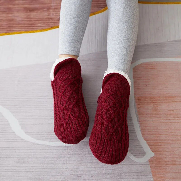 Antislip thermosokken, unisex verdikte kasjmier huissokken voor veiligheid en warmte.
