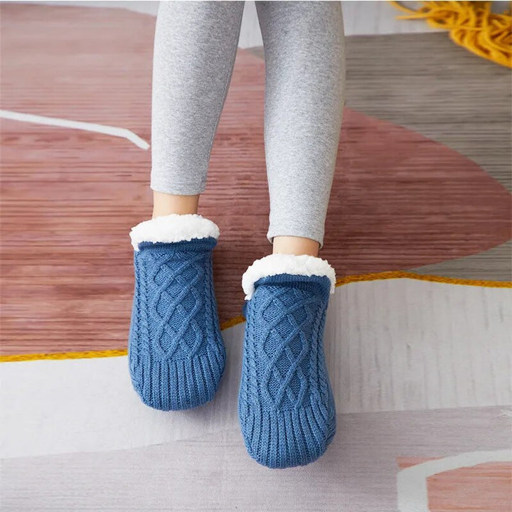Unisex warme huissokken van kasjmier, comfortabele gevoerde wintersokken voor elke voet.