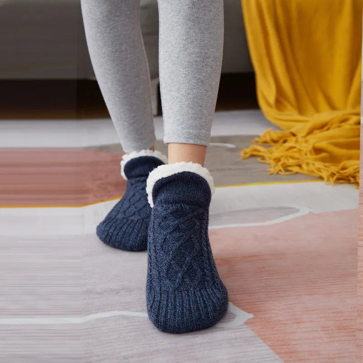 Comfortabele kasjmier pantoffelsokken, extra warme verdikte huissokken van CozySteps.