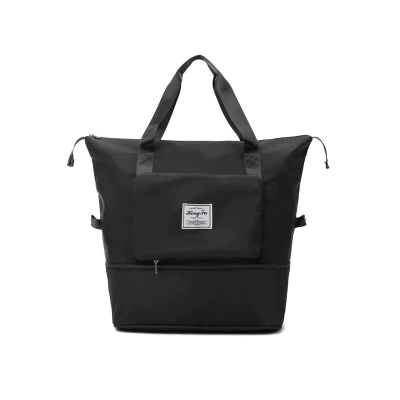 Stijlvolle FlexiCarry weekendtas, opvouwbaar en unisex, ideaal voor een georganiseerd weekendje weg.