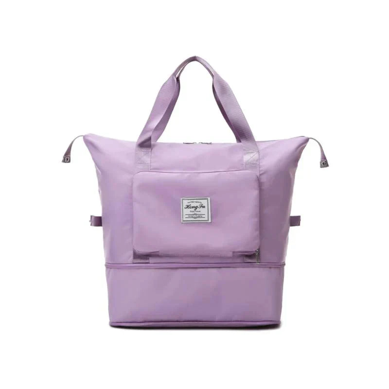 Handzame FlexiCarry opvouwbare reistas, ideaal voor handbagage en korte trips, waterafstotend.