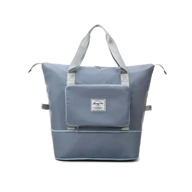 Duurzame FlexiCarry opvouwbare weekendtas, unisex en waterdicht, voor georganiseerde reizen.