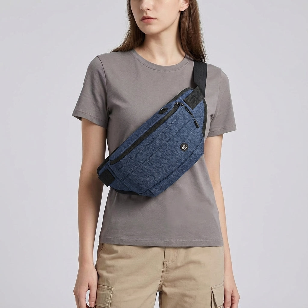 FlexSling multivak slingtas in waterafstotend nylon, perfect voor een georganiseerde dag. Unisex en functioneel.