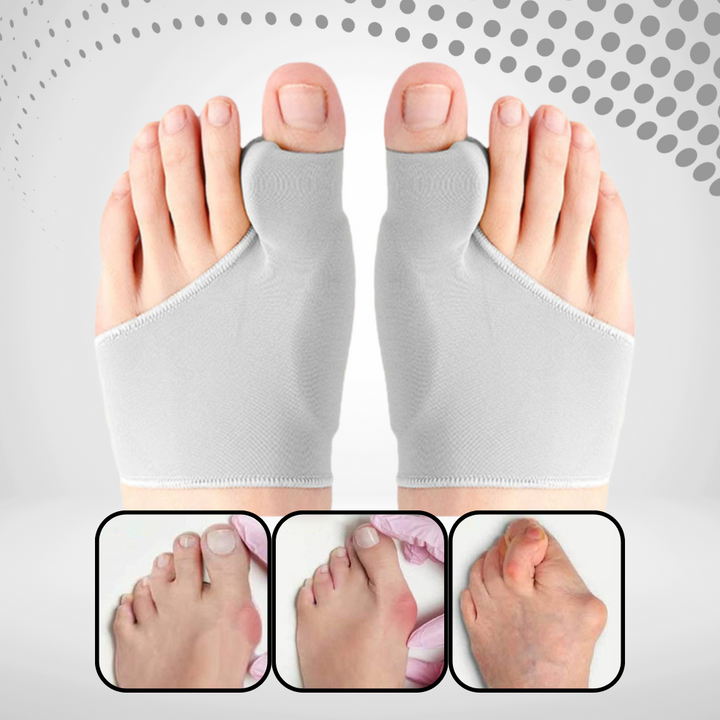 Deze hallux valgus corrector met gelpad zorgt voor optimale teen uitlijning & langdurige pijnverlichting.