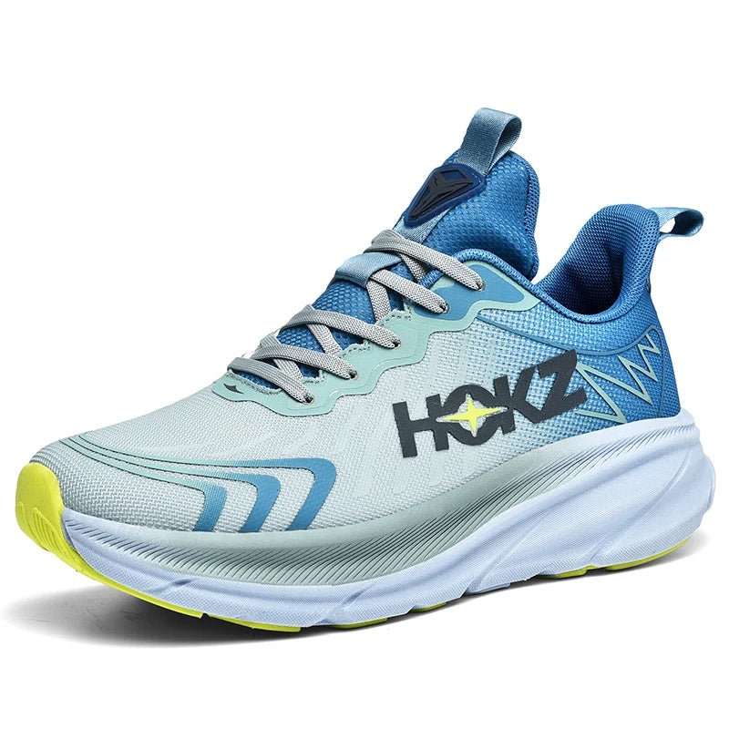 Ademende lichtgewicht hardloopschoenen. Bieden comfort en ondersteuning tijdens sport en fitness. Actieve sneakers.
