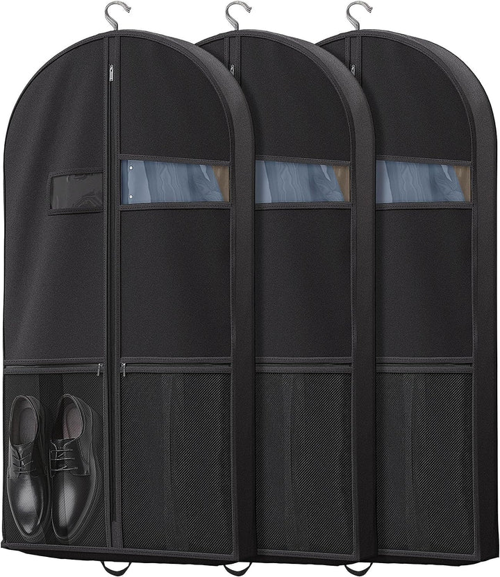Unisex heavy-duty reiskledingzak met helder venster en vakken voor kreukvrije kleding.